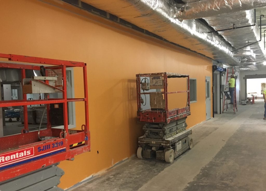 We gave the Community Kitchen some color (orange, of course) this month. 