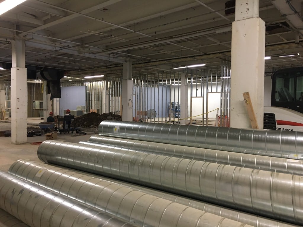 HVAC materials that will soon be installed in Foodlink